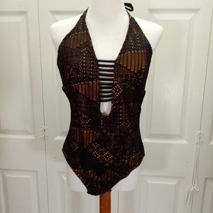 Mossimo Brand Women's Lace Halter Swimsuit in Size XL